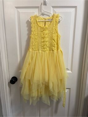 Nannette Sunny Yellow Lace Party Dress